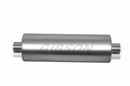 Gibson SFT Superflow Center/Center Round Muffler - 8x24in/3.5in Inlet/3.5in Outlet - Stainless-1