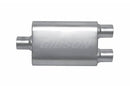 Gibson MWA Superflow Center/Dual Oval Muffler - 4x9x14in/3in Inlet/3in Outlet - Stainless-1