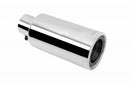Gibson Rolled Edge Angle-Cut Muffler Quiet Tip - 4in OD/2.25in Inlet/12in Length - Stainless-1