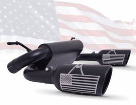 Gibson 07-10 Jeep Wrangler JK X 3.8L 2.5in Patriot Series Cat-Back Dual Split Exhaust - Blk Ceramic