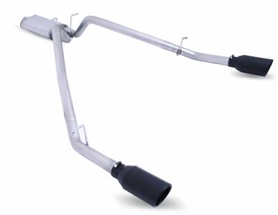 Gibson 2019 Ram 1500 Laramie 5.7L 2.5in Cat-Back Dual Split Exhaust - Black Elite