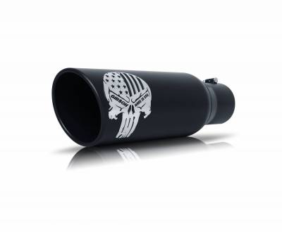Gibson 12-17 Jeep Wrangler Sport 3.6L 2.5in Patriot Skull Series Cat-Back Dual Exhaust - Blk Ceramic