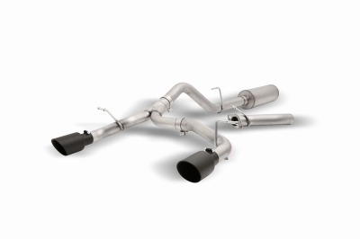 Gibson 2021+ Ford Bronco 4-DR 2.7L 4WD 2.5in Black Elite Cat-Back Dual Split Exhaust - Stainless