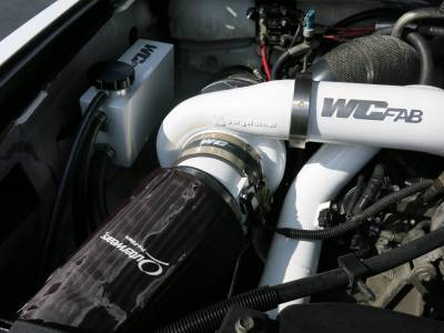 Wehrli 07.5-10 Chevrolet 6.6L LMM Duramax Twin Turbo Style Coolant Tank Kit - WCFab Grey