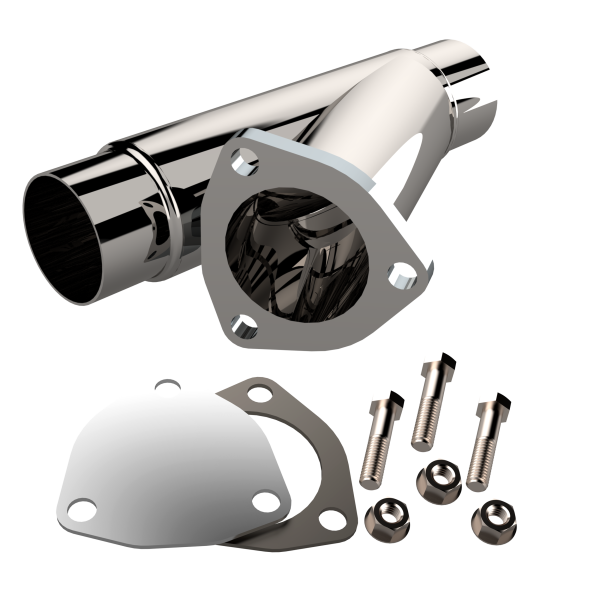 QTP 2.25in Weld-On QTEC Exhaust Cutout Y-Pipe