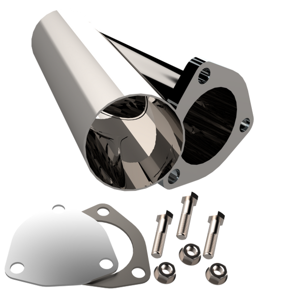 QTP 2.5in Weld-On QTEC Exhaust Cutout Y-Pipe