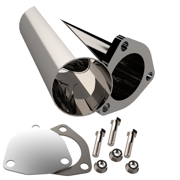 QTP 2.5in Weld-On QTEC Exhaust Cutout Y-Pipe