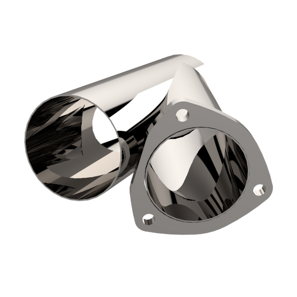 QTP 3.5in Weld-On QTEC Exhaust Cutout Y-Pipe