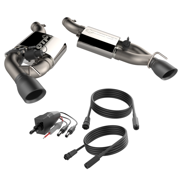 QTP 16-18 Chevrolet Camaro SS 6.2L 304SS Screamer Axle Back Exhaust w/3.5in Dual Black Tips