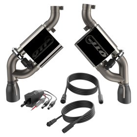 QTP 16-18 Chevrolet Camaro SS 6.2L 304SS Screamer Axle Back Exhaust w/3.5in Dual Black Tips - 0