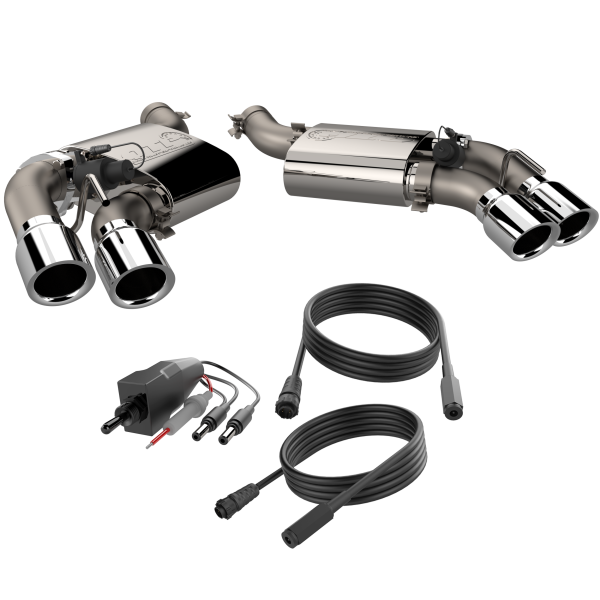 QTP 16-18 Chevrolet Camaro SS 6.2L 304SS Screamer Axle Back Exhaust w/4in Quad Tips