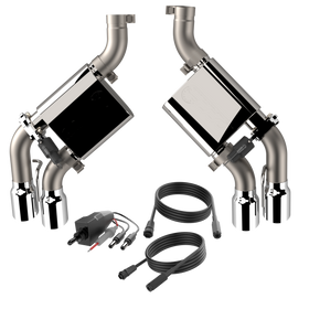 QTP 16-18 Chevrolet Camaro SS 6.2L 304SS Screamer Axle Back Exhaust w/4in Quad Tips - 0