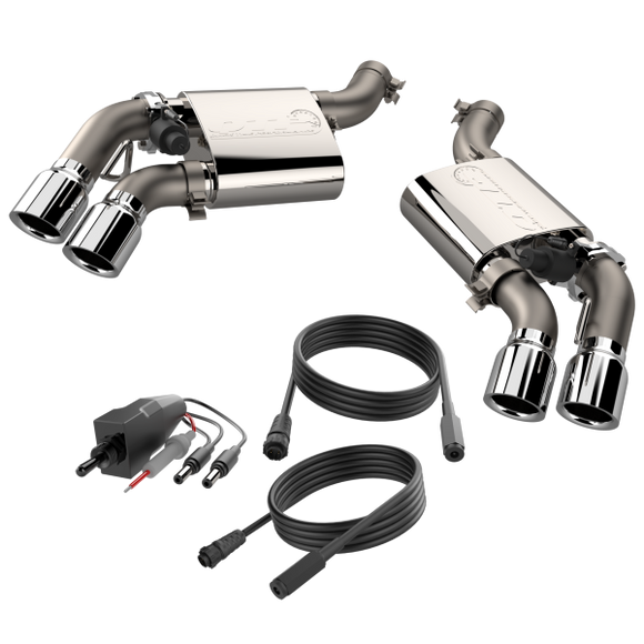 QTP 16-18 Chevrolet Camaro SS 6.2L 304SS Screamer Axle Back Exhaust w/4in Quad Tips