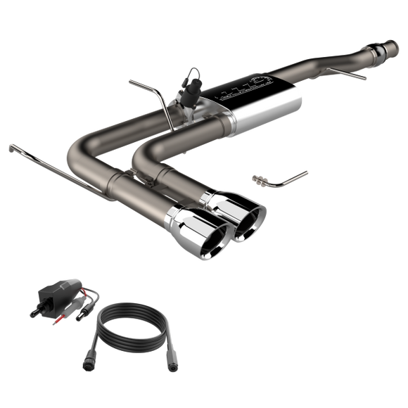 QTP 14-18 Chevy Silverado 1500 4.8L/5.3L EC/CC SB 304SS Screamer Cat-Back Side Exit w/4.5in Tips