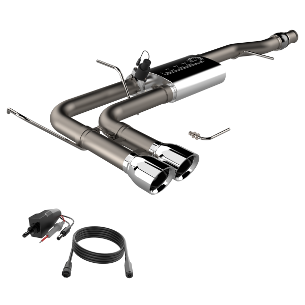 QTP 14-18 Chevy Silverado 1500 4.8L/5.3L EC/CC SB 304SS Screamer Cat-Back Side Exit w/4.5in Tips