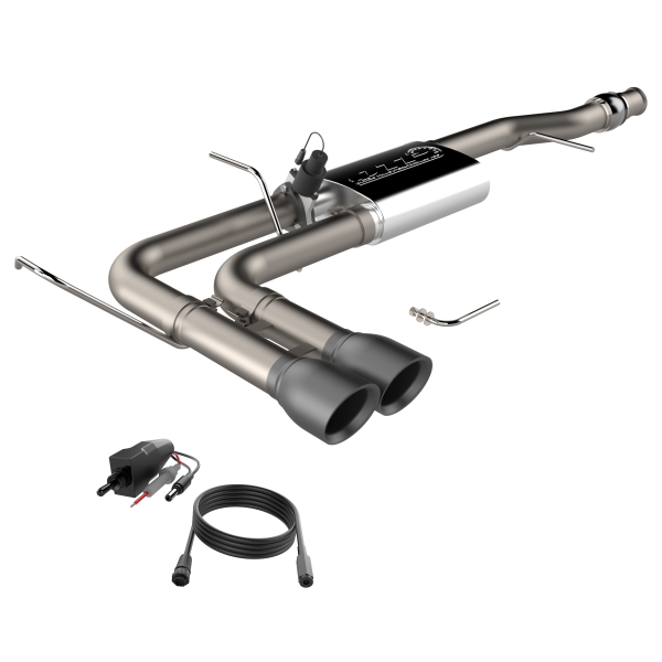 QTP 14-18 Chevy Silverado 1500 4.8L/5.3L EC/CC SB 304SS Screamer Cat-Back Side Exit w/4.5in Blk Tips