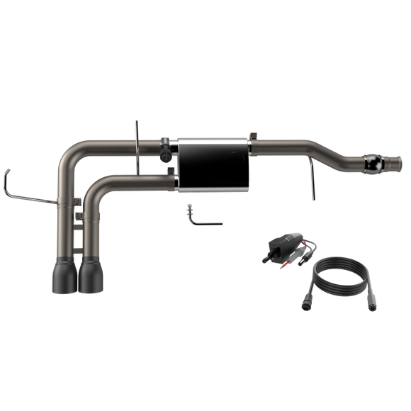 QTP 14-18 Chevy Silverado 1500 4.8L/5.3L EC/CC SB 304SS Screamer Cat-Back Side Exit w/4.5in Blk Tips