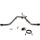 QTP 14-18 Chevy Silverado 1500 4.8L/5.3L EC/CC SB 304SS Scrmr Cat-Back Rear Split Exit w/4.5in Tips-2