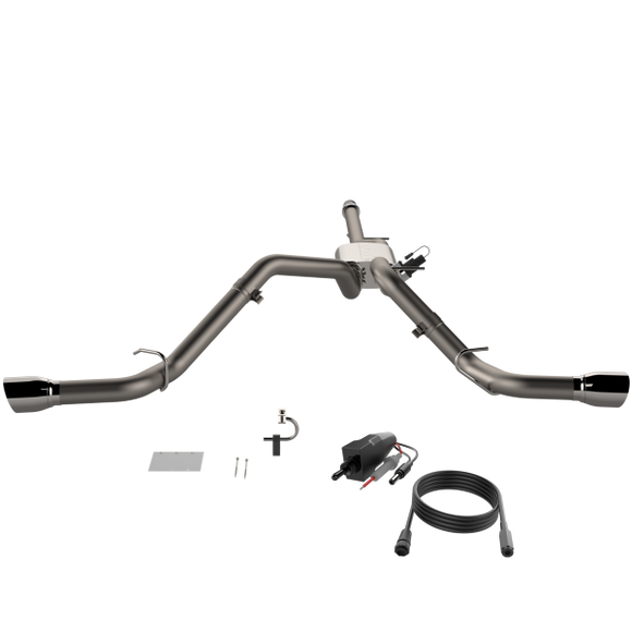QTP 14-18 Chevy Silverado 1500 4.8L/5.3L EC/CC SB 304SS Scrmr Cat-Back Rear Split Exit w/4.5in Tips