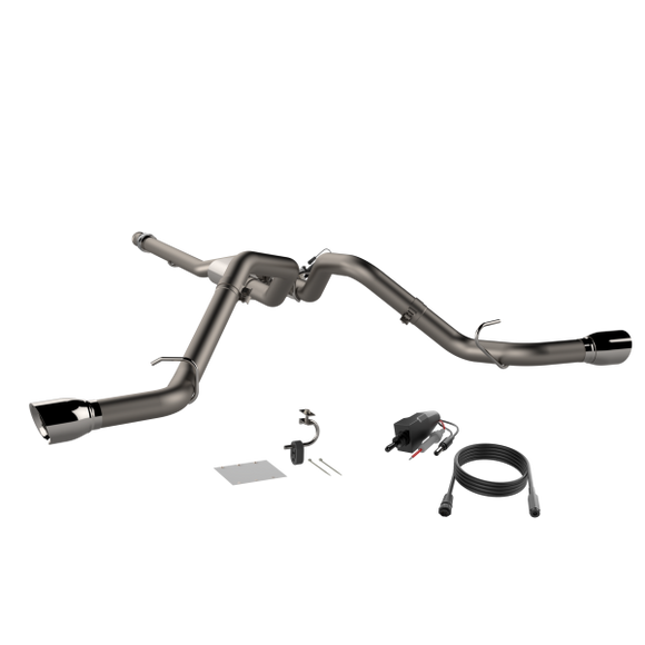 QTP 14-18 Chevy Silverado 1500 4.8L/5.3L EC/CC SB 304SS Scrmr Cat-Back Rear Split Exit w/4.5in Tips