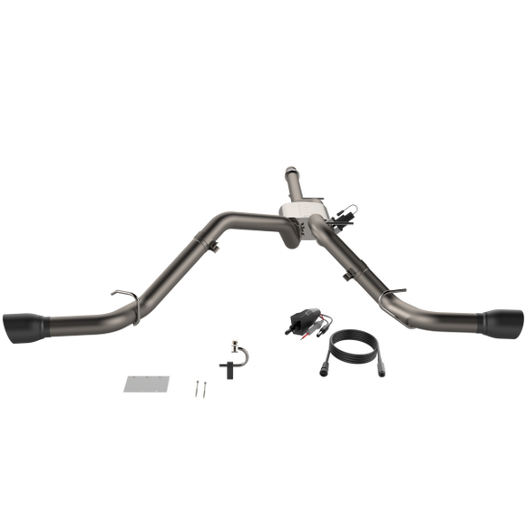 QTP 14-18 Chevy Silverado 1500 4.8L/5.3L EC/CC SB 304SS Screamer Cat-Back Rear Exit w/4.5in Blk Tips