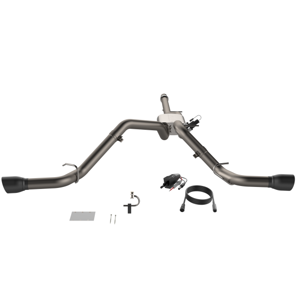 QTP 14-18 Chevy Silverado 1500 4.8L/5.3L EC/CC SB 304SS Screamer Cat-Back Rear Exit w/4.5in Blk Tips - 0