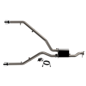 QTP 2019 + Ram 1500 CC/SB 5.7L Screamer 304 SS Cat Back Exhaust Split Rear Exit w/3in Tips - 0