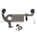 QTP 07-18 Jeep Wrangler 3.6L/3.8L 304SS Screamer Axle Back Exhaust w/4in Black Tips-3
