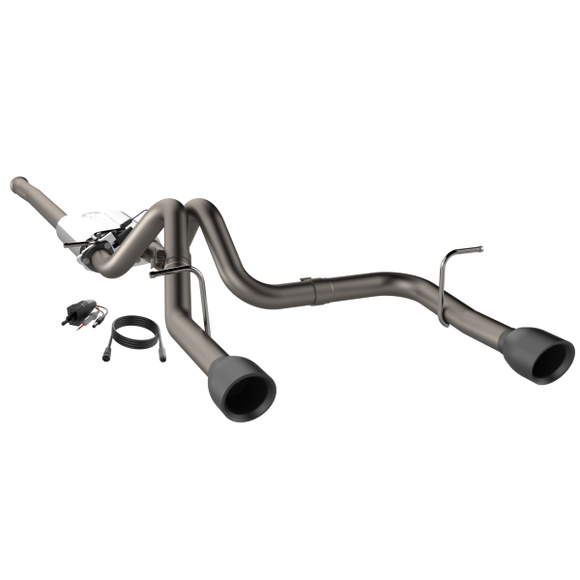 QTP 2018+ Jeep Wrangler JL 304SS Screamer Cat-Back Exhaust 4DR w/4in Black Tips