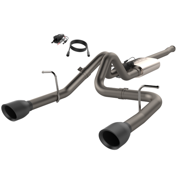 QTP 2018+ Jeep Wrangler JL 304SS Screamer Cat-Back Exhaust 4DR w/4in Black Tips