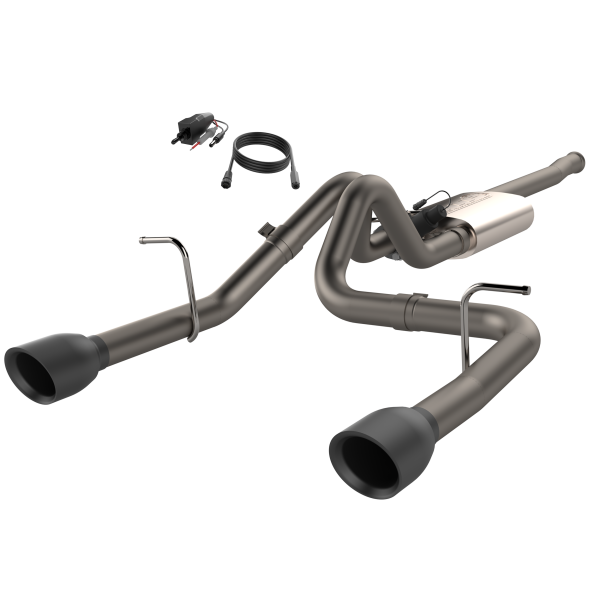 QTP 2018+ Jeep Wrangler JL 304SS Screamer Cat-Back Exhaust 4DR w/4in Black Tips