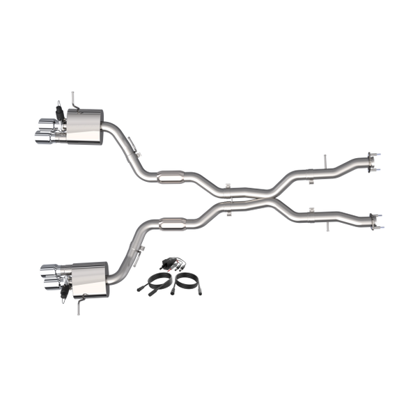 QTP 2018+ Jeep Grand Cherokee Trackhawk 304SS Screamer Cat-Back Exhaust w/4in Tips