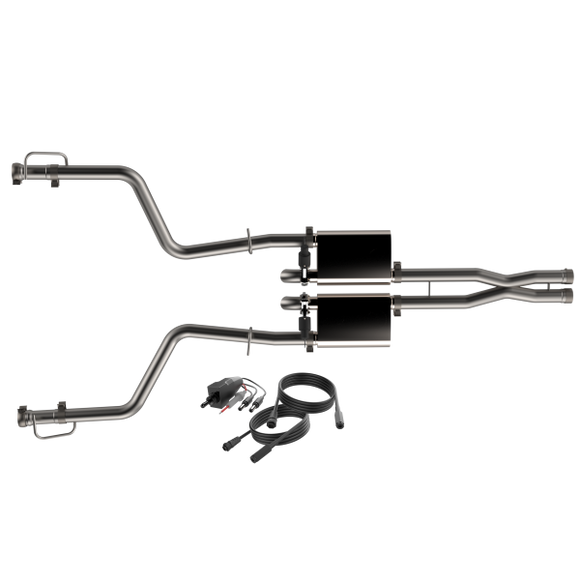 QTP 15-18 Dodge Challenger 5.7L 304SS Screamer Cat-Back Exhaust w/3in Tips