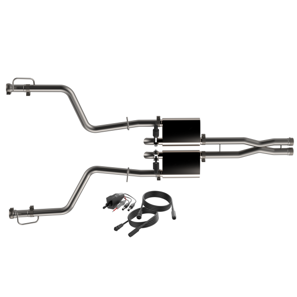 QTP 15-18 Dodge Challenger 5.7L 304SS Screamer Cat-Back Exhaust w/3in Tips - 0