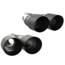 QTP 15-18 Dodge Challenger 5.7L 304SS Screamer Exhaust 3in Quad Tip Adapter w/Black Tips-1