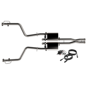 QTP 15-18 Dodge Challenger 6.2L/6.4L 304SS Screamer Cat-Back Exhaust w/3in Tips - 0