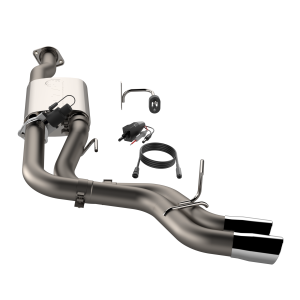 QTP 15-18 Ford F-150 CC/EC Standard Bed 304SS Screamer Cat-Back Exhaust w/3in Tips - 0