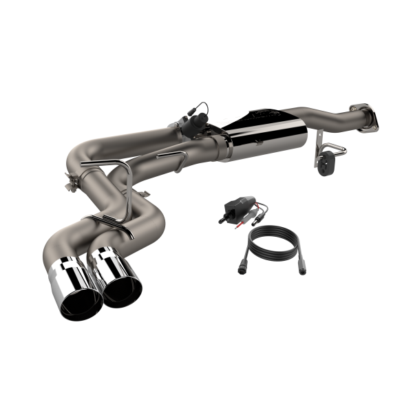 QTP 15-18 Ford F-150 CC/EC Standard Bed 304SS Screamer Cat-Back Exhaust w/3in Tips