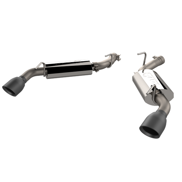QTP 10-13 Chevrolet Camaro SS 6.2L 304SS AR3 Axle Back Exhaust w/4.5in Black Tips