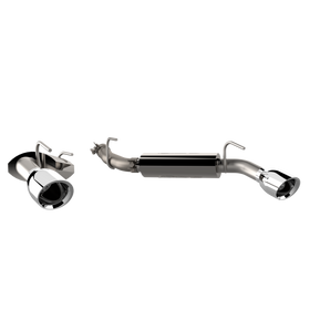 QTP 14-15 Chevrolet Camaro SS 6.2L 304SS AR3 Axle Back Exhaust w/4.5in Tips - 0