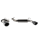 QTP 14-15 Chevrolet Camaro SS 6.2L 304SS AR3 Axle Back Exhaust w/4.5in Black Tips-2