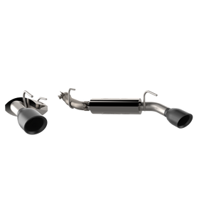 QTP 14-15 Chevrolet Camaro SS 6.2L 304SS AR3 Axle Back Exhaust w/4.5in Black Tips - 0