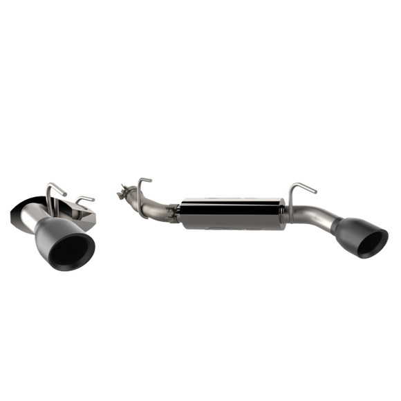 QTP 14-15 Chevrolet Camaro SS 6.2L 304SS AR3 Axle Back Exhaust w/4.5in Black Tips
