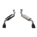 QTP 14-15 Chevrolet Camaro SS 6.2L 304SS AR3 Axle Back Exhaust w/4.5in Black Tips-3