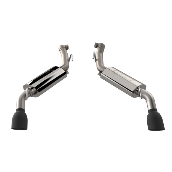 QTP 14-15 Chevrolet Camaro SS 6.2L 304SS AR3 Axle Back Exhaust w/4.5in Black Tips