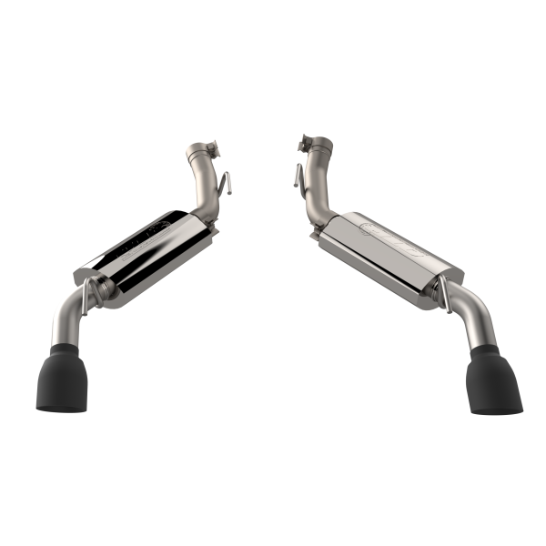 QTP 14-15 Chevrolet Camaro SS 6.2L 304SS AR3 Axle Back Exhaust w/4.5in Black Tips