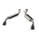 QTP 14-15 Chevrolet Camaro SS 6.2L 304SS AR3 Axle Back Exhaust w/4.5in Black Tips-1