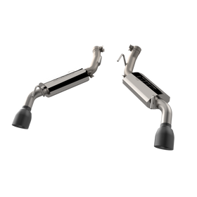 QTP 14-15 Chevrolet Camaro SS 6.2L 304SS AR3 Axle Back Exhaust w/4.5in Black Tips