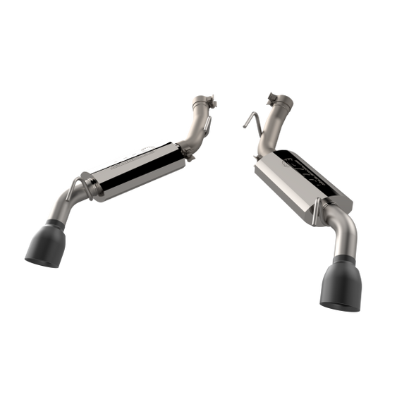 QTP 14-15 Chevrolet Camaro SS 6.2L 304SS AR3 Axle Back Exhaust w/4.5in Black Tips