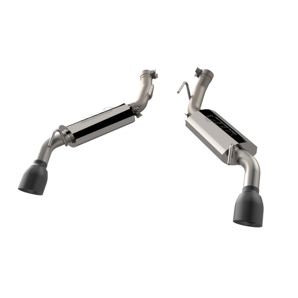 QTP 14-15 Chevrolet Camaro SS 6.2L 304SS AR3 Axle Back Exhaust w/4.5in Black Tips